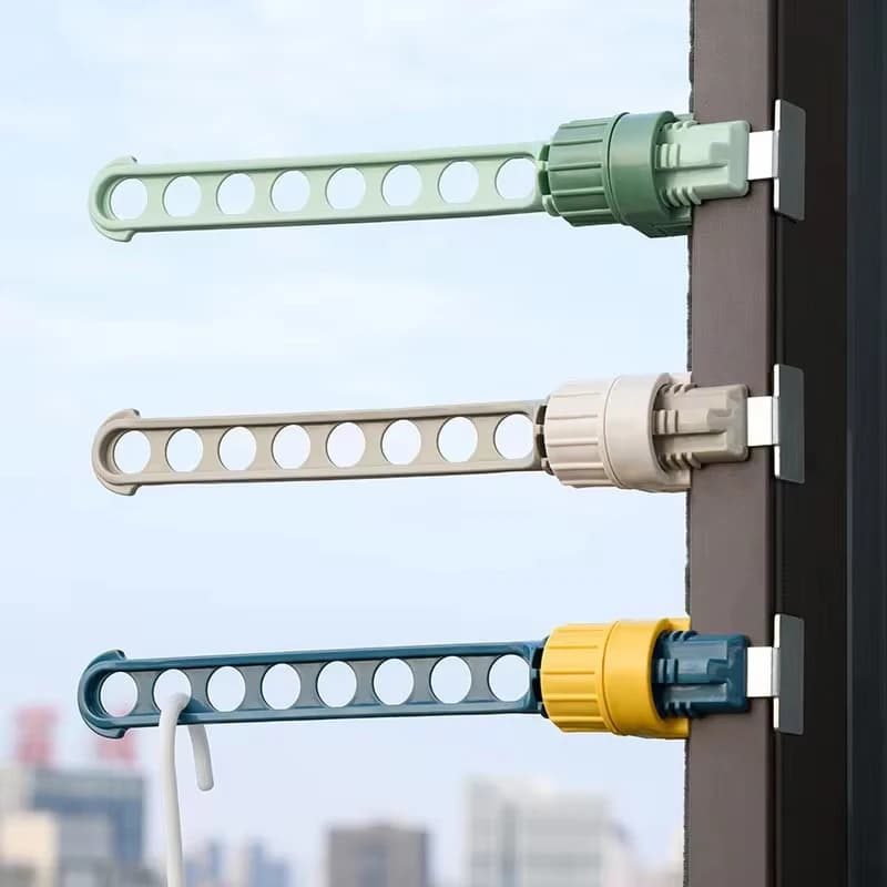 Colgador de ropa de viaje, marco de ventana portátil, estante de secado colgante para pared interior, colgador de ropa para ahorrar espacio, 1/2 Uds.