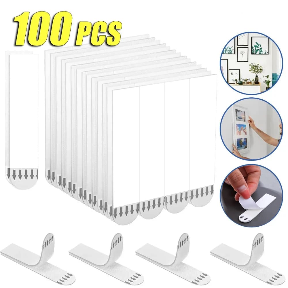 Tiras de cinta para marco sin perforaciones, montaje surtido, marco de fotos autoadhesivo, gancho de pared para póster fijo, decoración, montaje en pared